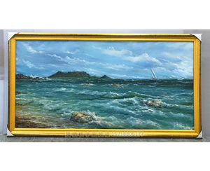 广州天河区 油画山水画 装裱画框