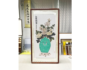 国画牡丹花《玉兰飘香》 装裱画框    