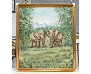 《大象》油画装裱画框   