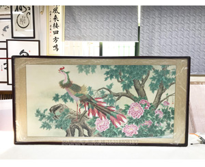 凤凰图 国画装裱画框  