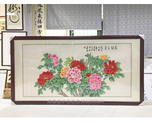 凌雪四尺整工笔画牡丹画《花开富贵》